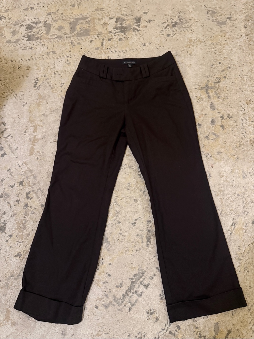 Banana Republic Black Wide-Leg Crop Pants